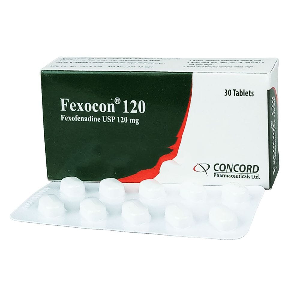Tablet Fexocon 120mg (30pcs) (Fexofenadine Concord)
